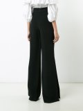 slit high-waisted trousers