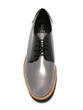 metallic lace-up shoes