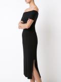 off-shoulders knitted dress