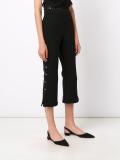 lace-up detailing flared trousers