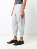 pleated cropped trousers