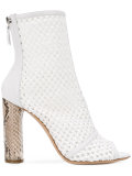 caged knit shoe boots