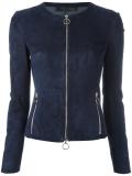 suede zip jacket 