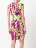 v-neck printed dress