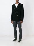 double-breasted knit coat