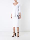micro crepe trapeze sweater
