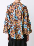 floral print V-neck blouse