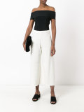 wide leg cropped trousers