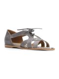 leather flat sandals