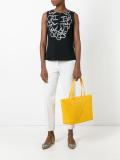 logo embossed tote