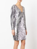 sequin V-neck dress