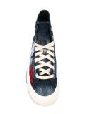 tartan patch hi-top sneakers