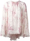 floral print shift blouse