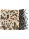 floral and butterfly scarf