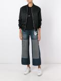 embroidered patchwork jeans
