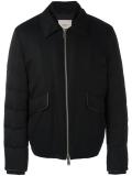 padded sleeve zip-up jacket