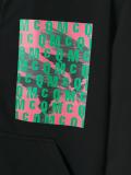 logo print zip hoodie