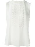 scalloped bib sleeveless top 