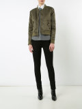 back slit bomber jacket