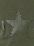 star patch ribbed trim sweatshirt