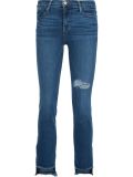 distressed raw hem jeans