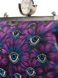 floral eye embroidery clutch bag