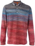 gradient striped polo shirt
