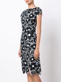 floral cap sleeved dress