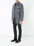 checked patchwork coat