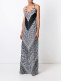 zigzag pattern maxi dress