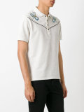 snake embroidered polo top