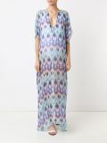 v-neck printed beach dress