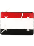 tri-colour woven clutch