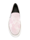 bleach effect slip-on sneakers
