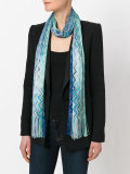 zigzag fringed scarf
