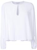 cropped picot blouse