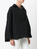 split neck blouse