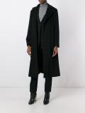 belted single breasted coat