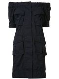 off-shoulder ruched dress