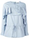 ruffled drawstring blouse
