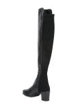 elasticated knee-length boots