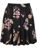 pleated floral skirt