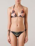 printed triangle bikini set