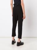 belted fold trousers