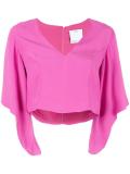 v-neck cropped blouse 