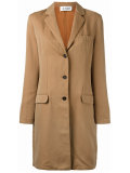 buttoned midi coat