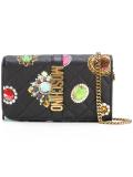 jewel print wallet crossbody bag