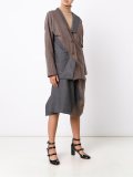 asymmetric pinstripe skirt