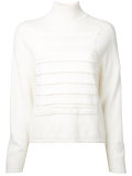 ribbed trim jumper 