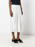 pleated midi skirt